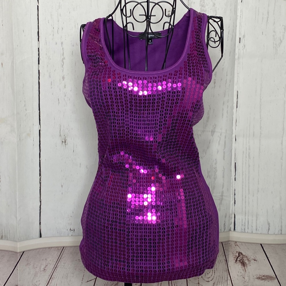 Express Violet Sequined Top